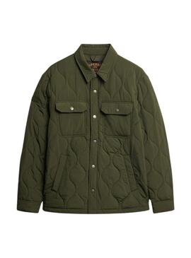 Camicia sovraimposta Superdry Surplus verde per uomo