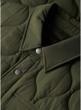 Camicia sovraimposta Superdry Surplus verde per uomo