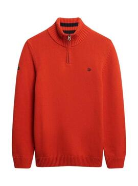 Maglia Superdry Henley arancione per uomo