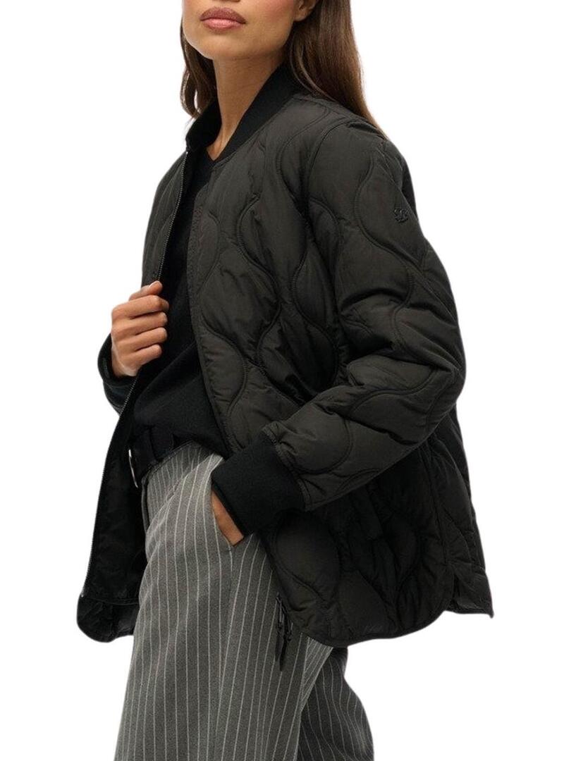 Giacca Superdry Trapuntata nera da donna