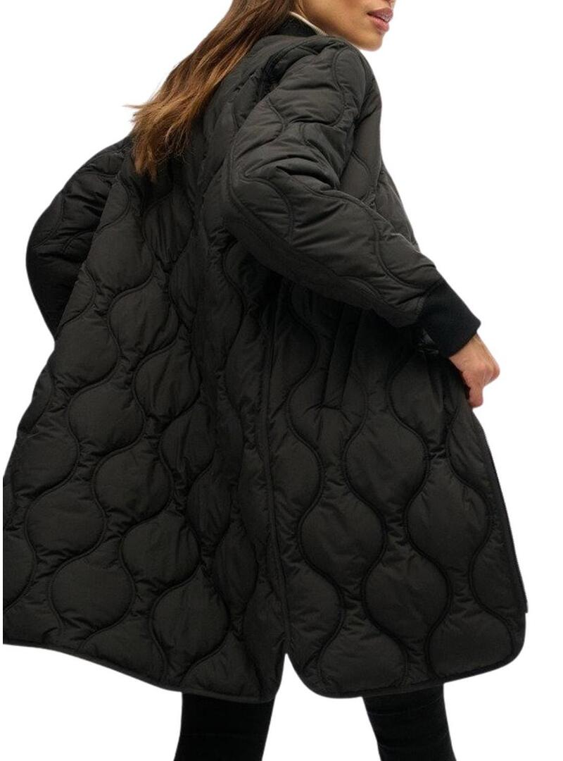 Parka Superdry trapuntata nera per donna