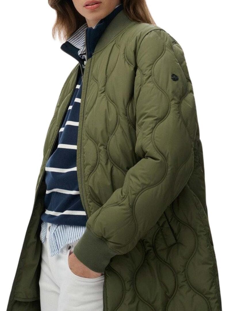 Parka Superdry trapuntata verde per donna