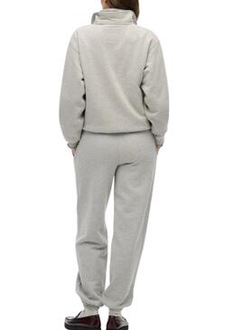 Jogger Superdry Athletic grigio da donna