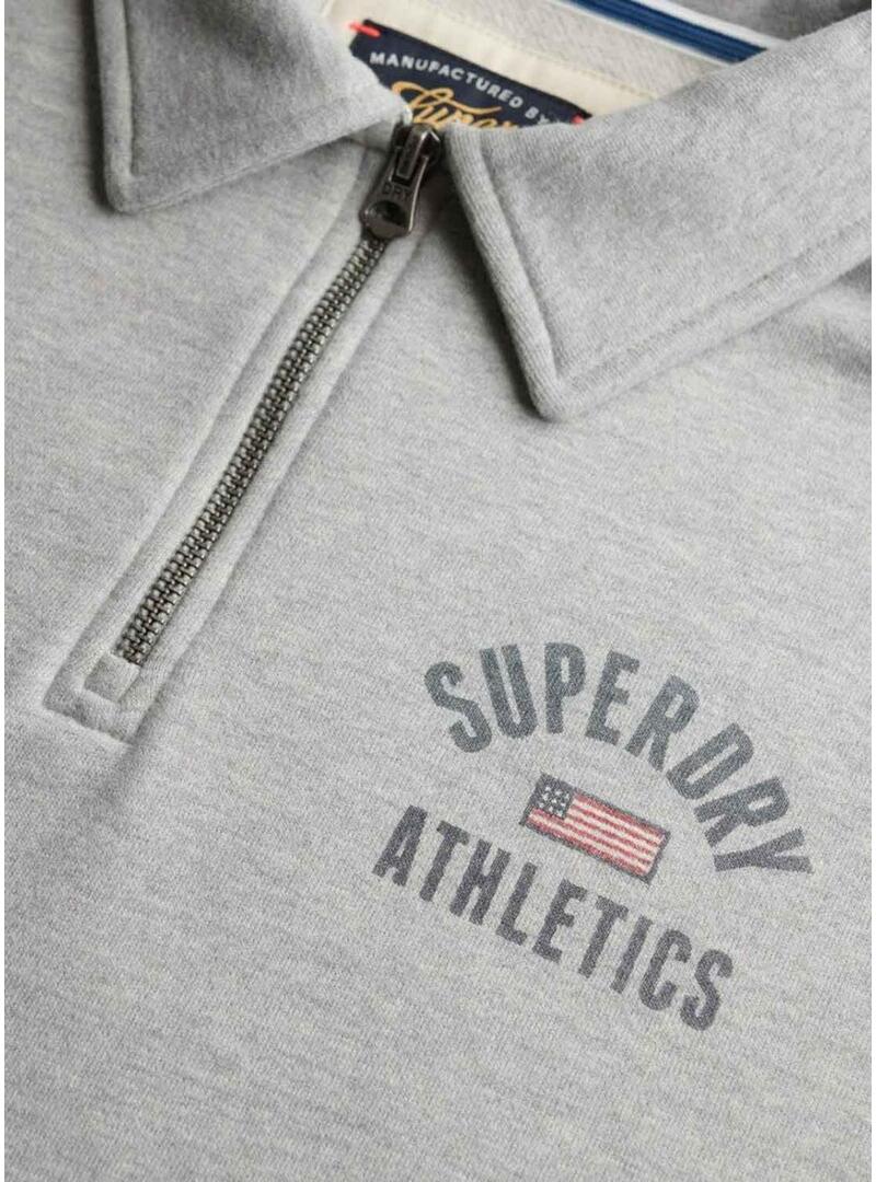 Felpa Superdry Athletic grigia per donna