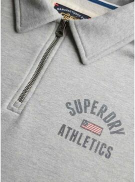 Felpa Superdry Athletic grigia per donna