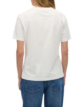 Maglietta Superdry Essential logo bianco per donna.