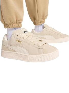 Sneakers Puma Suede XL beige per donna