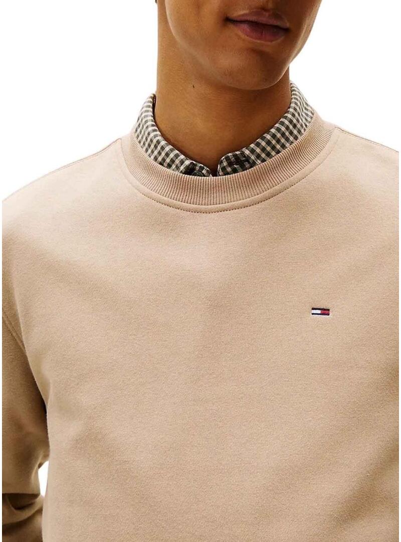 Maglione Tommy Jeans Crew beige per uomo