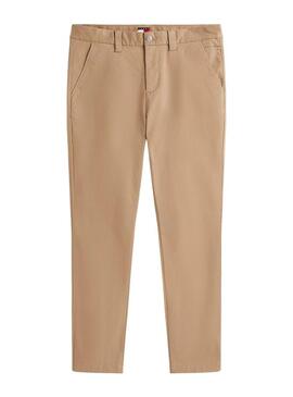 Pantaloni Tommy Jeans Austin color cammello per uomo