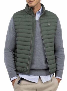 Gilet El Ganso imbottito verde per uomo.