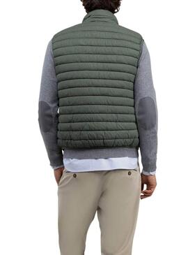 Gilet El Ganso imbottito verde per uomo.