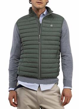 Gilet El Ganso imbottito verde per uomo.
