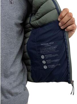 Gilet El Ganso imbottito verde per uomo.