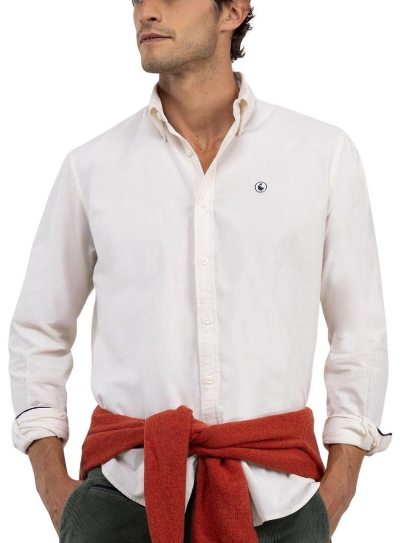 Camicia El Ganso in velluto a coste bianco per uomo