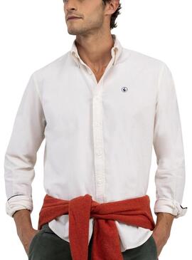 Camicia El Ganso in velluto a coste bianco per uomo