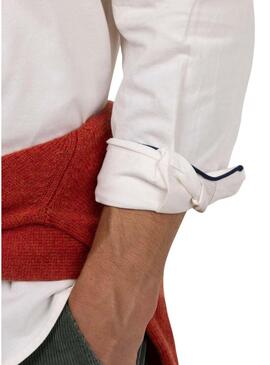 Camicia El Ganso in velluto a coste bianco per uomo