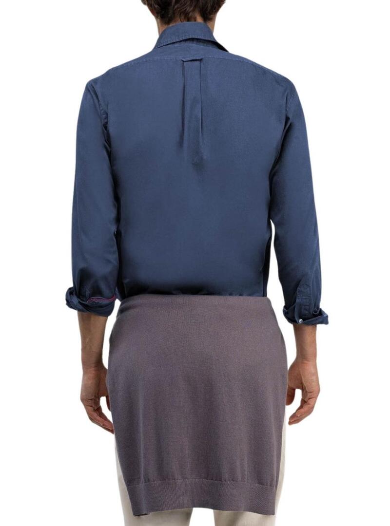 Camicia El Ganso Dyed blu per uomo