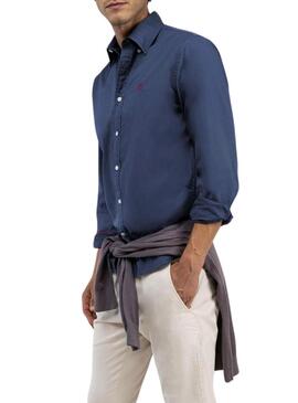 Camicia El Ganso Dyed blu per uomo
