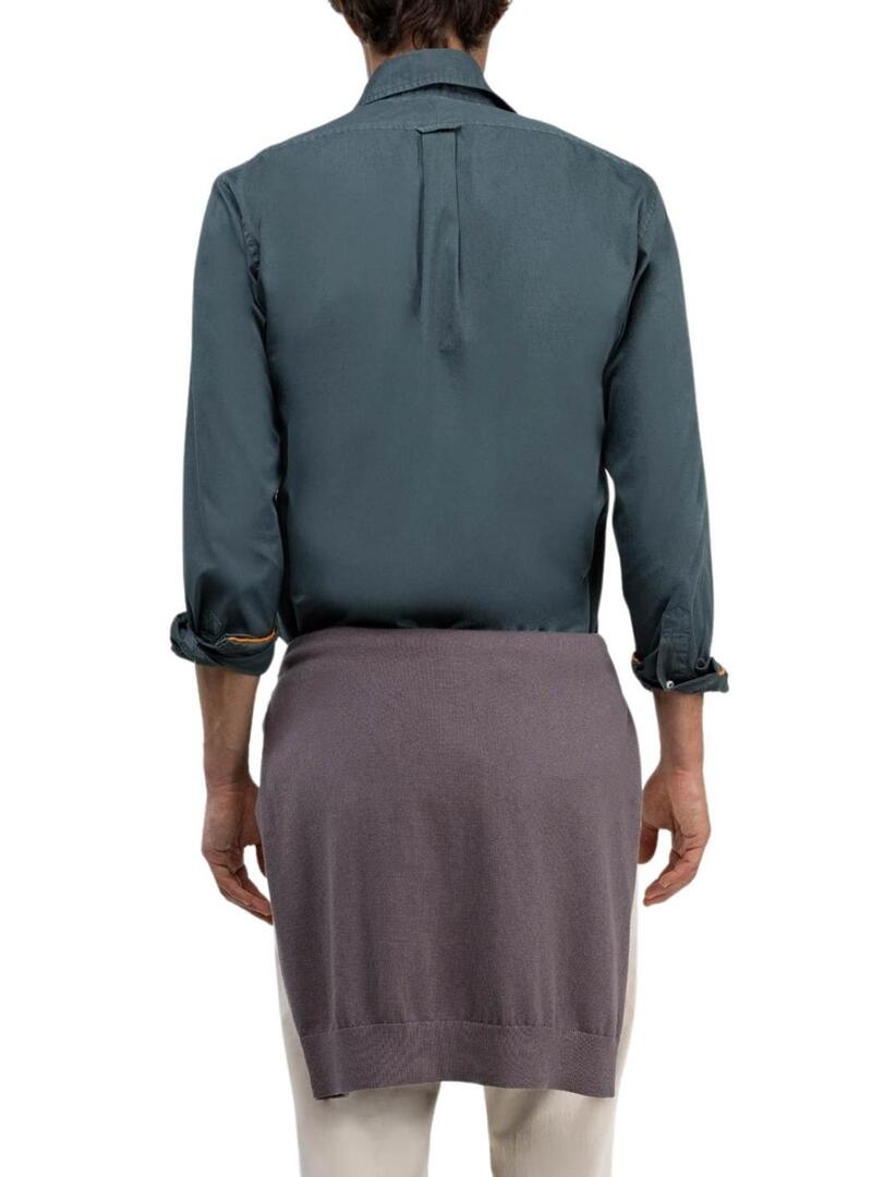 Camicia El Ganso Dyed petrol per uomo