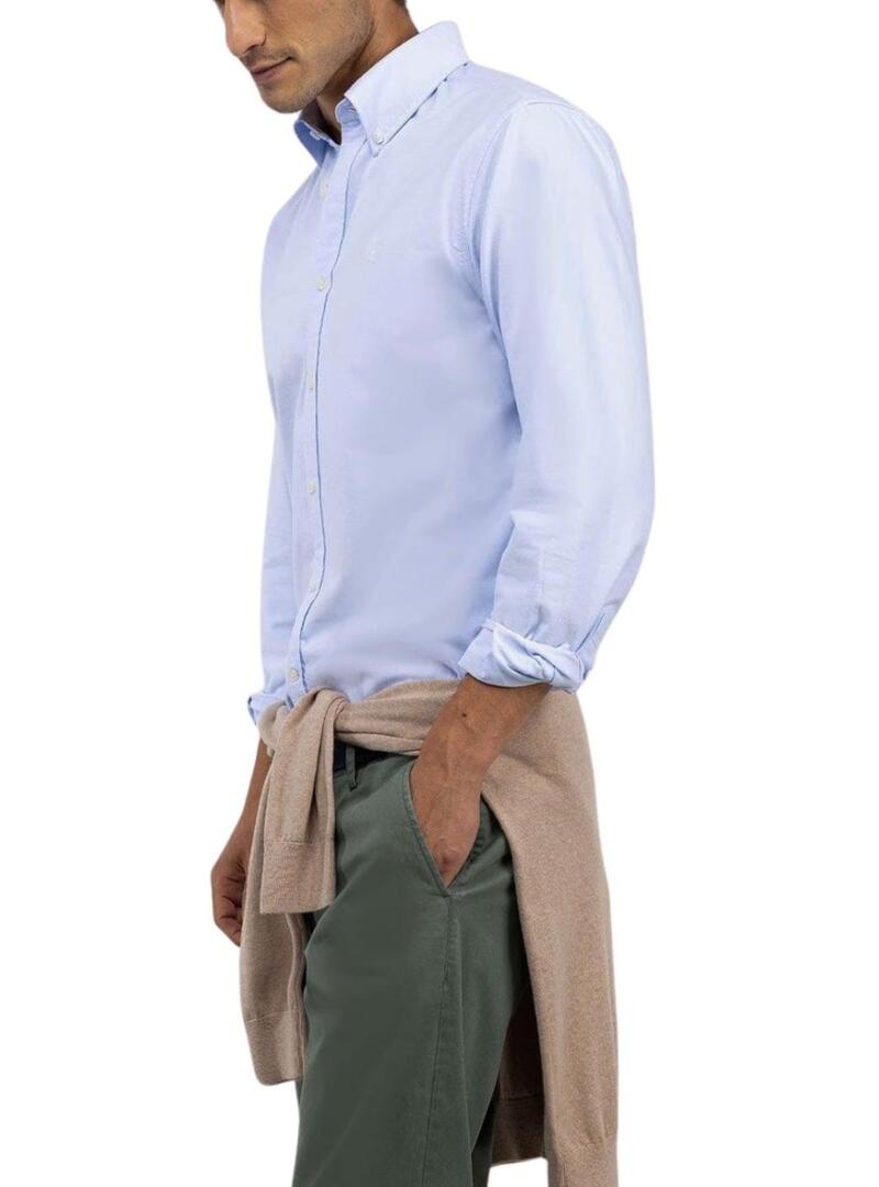 Camicia El Ganso Oxford blu per uomo