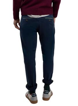 Pantaloni cino El Ganso blu scuro slim fit per uomo