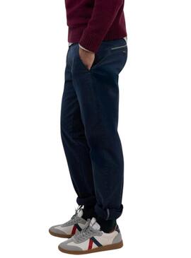 Pantaloni cino El Ganso blu scuro slim fit per uomo