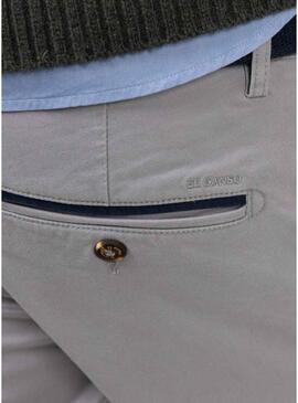 Pantaloni cinesi El Ganso grigi slim fit per uomo