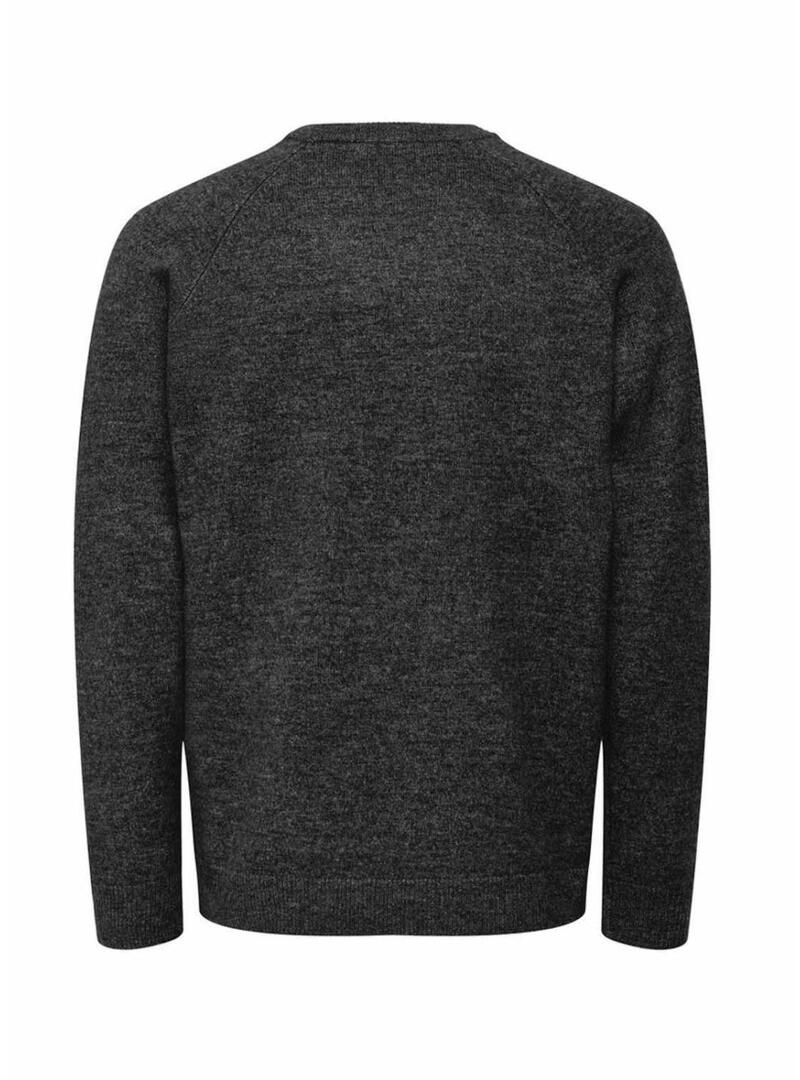 Maglia Only and Sons Thomas regular grigia scura per uomo