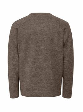 Maglia Only and Sons Thomas regolare marrone per uomo