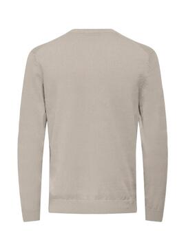 Maglia Only and Sons Holger beige per uomo