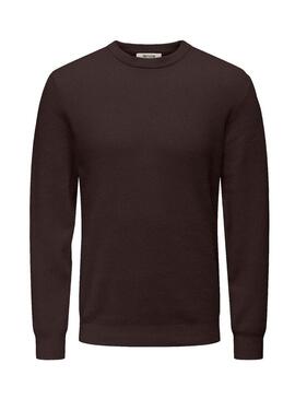 Maglia Only and Sons Kurt regolare marrone per uomo