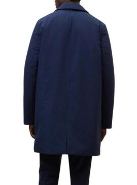 Cappotto Ecoalf Hampshire blu marino per uomo