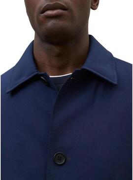 Cappotto Ecoalf Hampshire blu marino per uomo