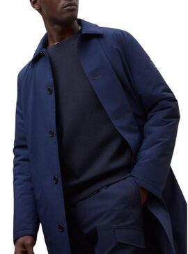 Cappotto Ecoalf Hampshire blu marino per uomo