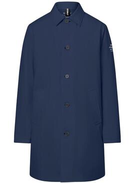 Cappotto Ecoalf Hampshire blu marino per uomo