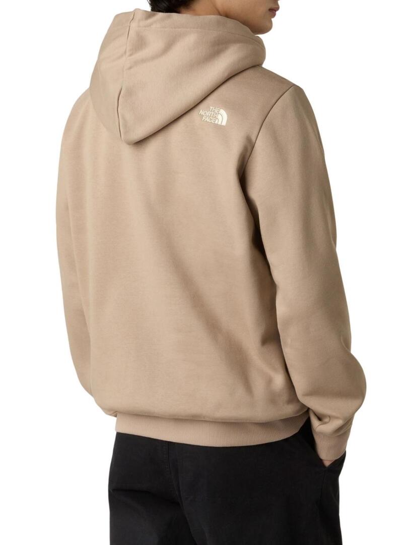 Felpa con cappuccio The North Face Drew Peak color cammello per uomo