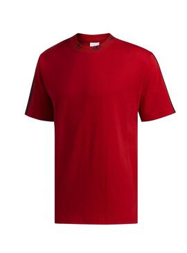 T-Shirt Adidas Tefoil Rib Rosso per Uomo