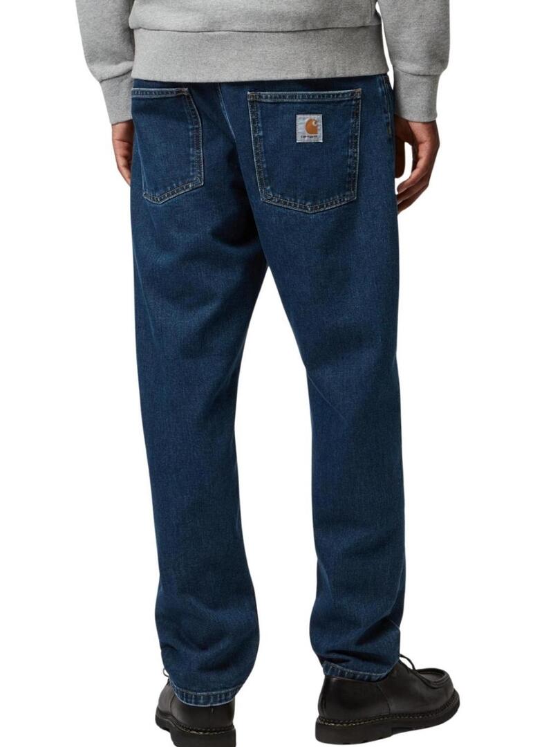 Pantaloni in denim Carhartt Newel blu scuro per uomo.