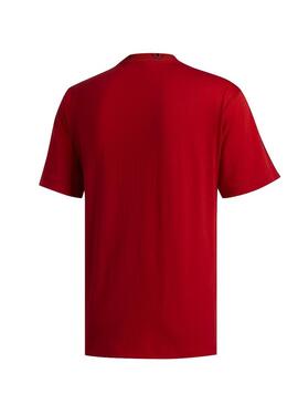 T-Shirt Adidas Tefoil Rib Rosso per Uomo