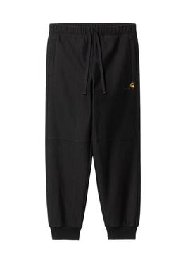 Pantaloni da tuta Carhartt American Script neri per uomo.
