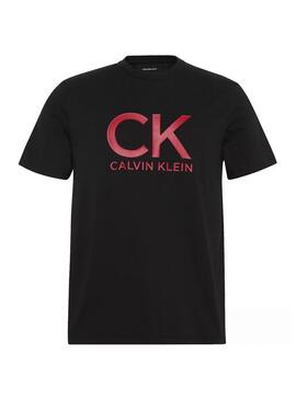 Maglietta Calvin Klein Graphic nera per uomo.