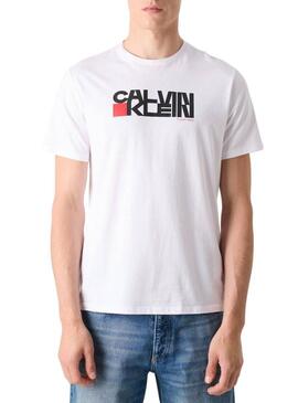 Maglietta Calvin Klein Redbox bianca per uomo