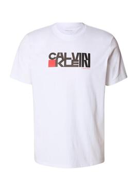 Maglietta Calvin Klein Redbox bianca per uomo