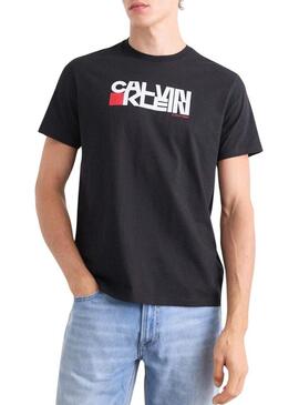 Maglietta Calvin Klein Redbox nera per uomo