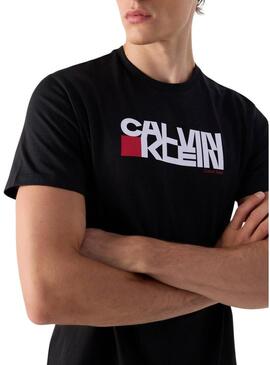 Maglietta Calvin Klein Redbox nera per uomo