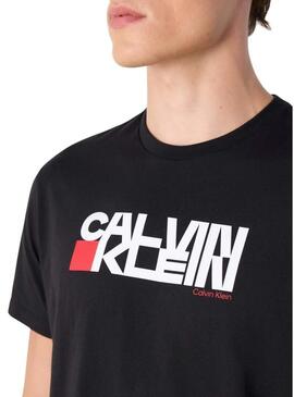 Maglietta Calvin Klein Redbox nera per uomo