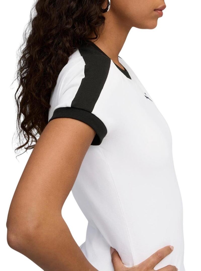 Maglietta Puma T7 slim bianca per donna