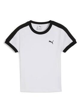 Maglietta Puma T7 slim bianca per donna