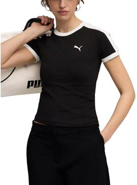 Maglietta Puma T7 slim nera per donna
