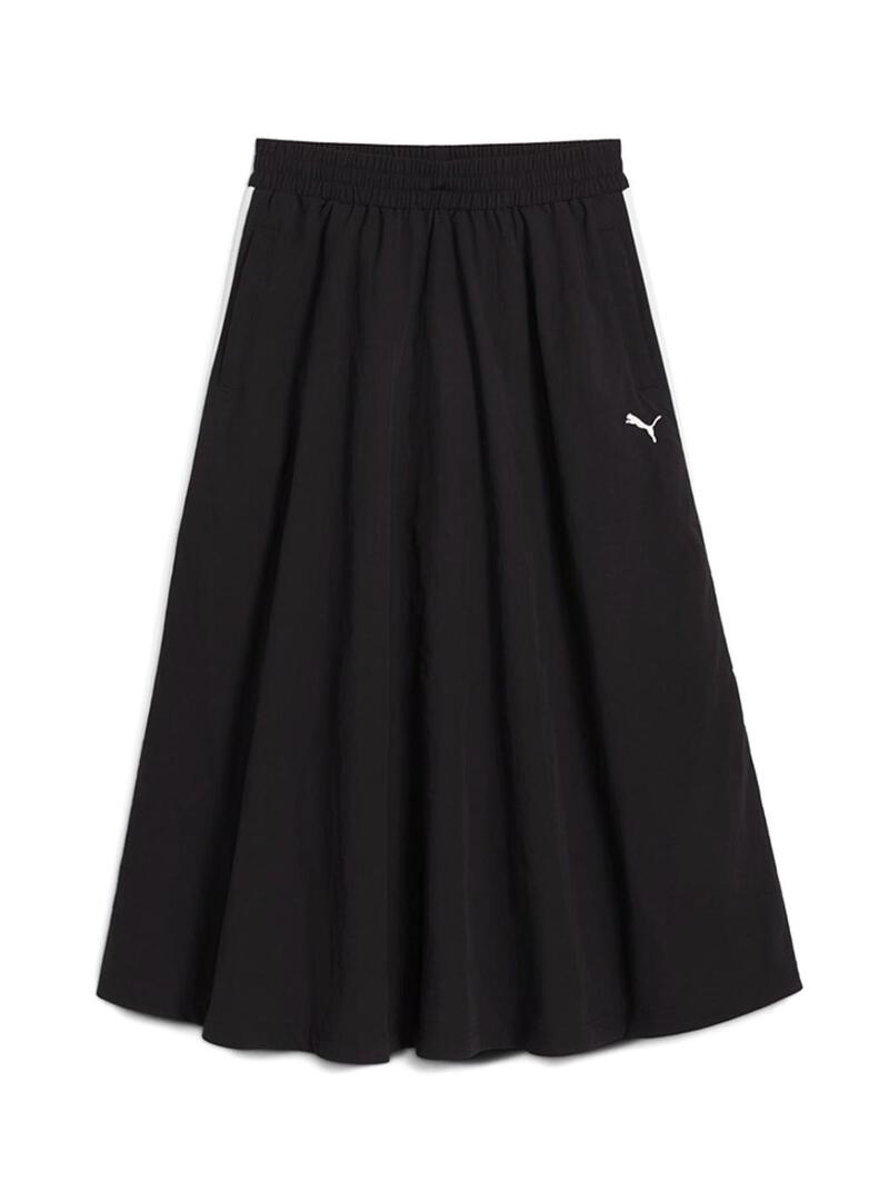 Gonna Puma T7 intrecciata midi nera per donna
